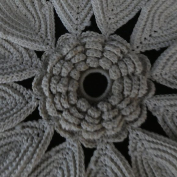 Handmade Vintage Crochet Floral Doily - Picture 2 of 7